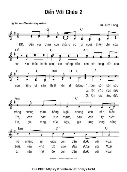 Đến với Chúa 2 - Lm. Kim Long - trang 1