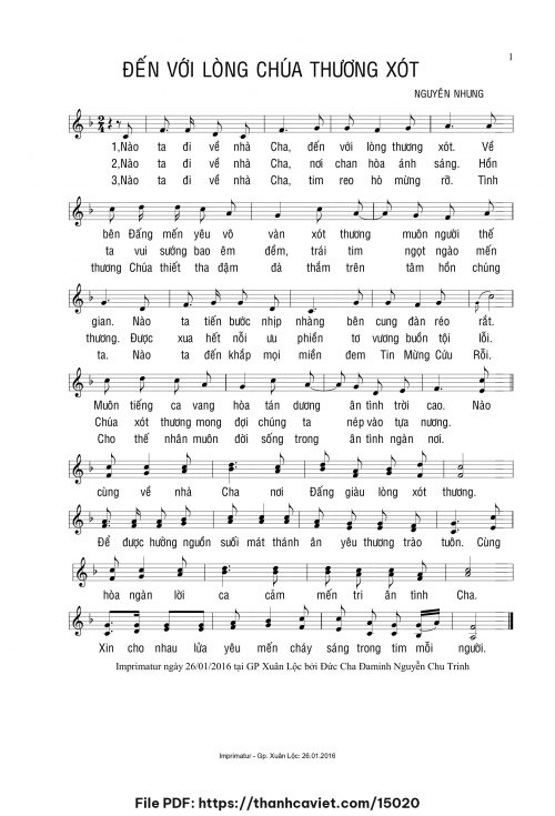 Đến với Lòng Chúa Thương Xót - Nguyên Nhung - trang 1