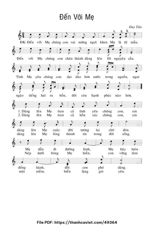 Đến với Mẹ - Duy Tân - trang 1