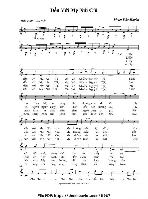 Đến với Mẹ Núi Cúi - Phạm Đức Huyến - trang 1
