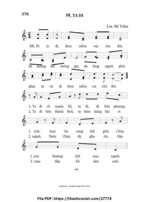 Đi ta đi - Lm. Mi Trầm - trang 1