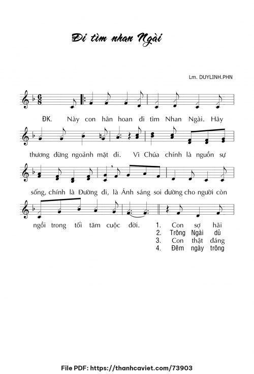 Đi tìm nhan Ngài - Lm. DUYLINH.PHN - trang 1