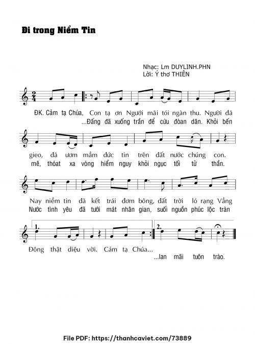Đi trong niềm tin - Lm. DUYLINH.PHN - trang 1