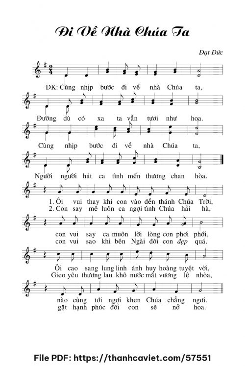 Đi về nhà Chúa ta - Đạt Đức - trang 1