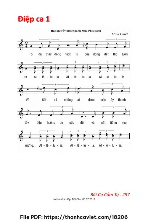 Điệp ca 1 - Lm. Minh Chiết - trang 1