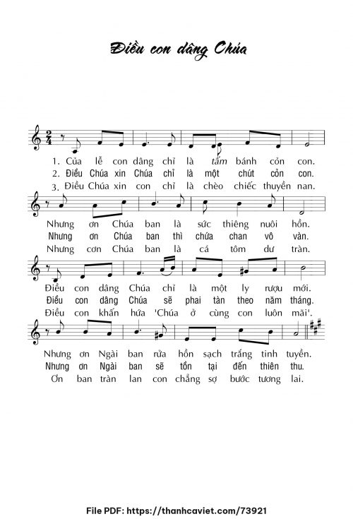 Điều con dâng Chúa - Lm. DUYLINH.PHN - trang 1