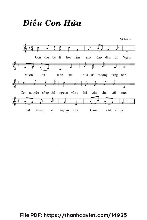 Điều con hứa - Lữ Hành - trang 1