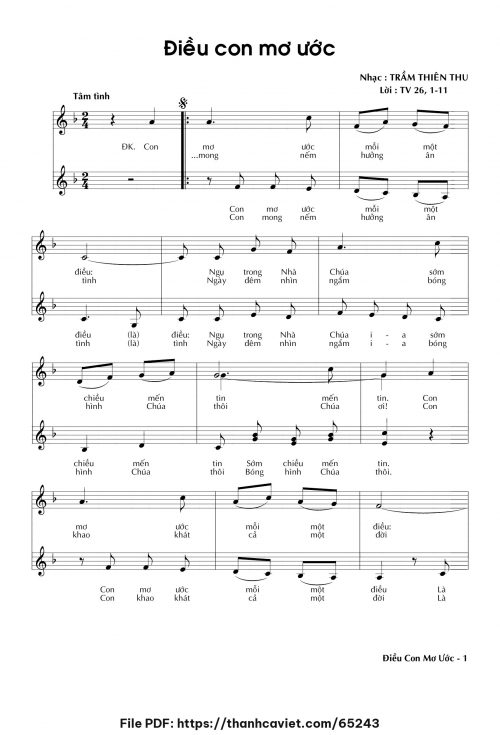 Điều con mơ ước - Trầm Thiên Thu - trang 1