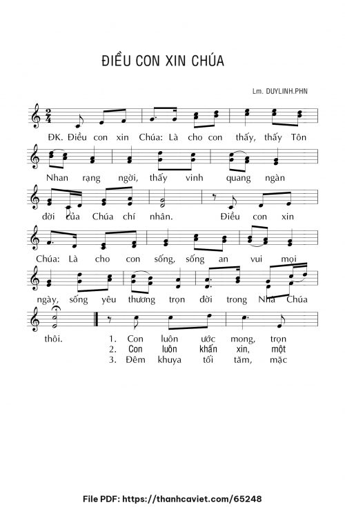 Điều con xin Chúa - Lm. DUYLINH.PHN - trang 1