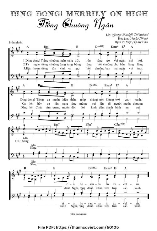 Ding Dong Merrily On High - Lm. Giang Tâm (Nhạc Ngoại, lời Việt) - trang 1