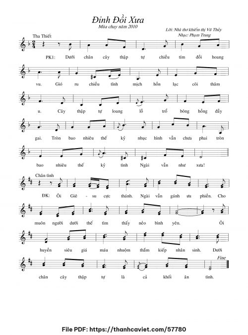 Đỉnh đồi xưa - Phạm Trung - Thơ: Vũ Thủy - trang 1