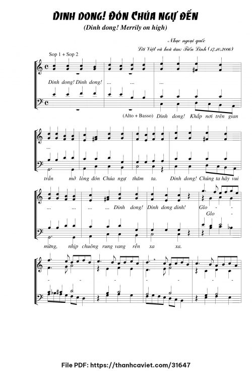 Đinh đoong! đón Chúa ngự đến - Tiến Linh - trang 1