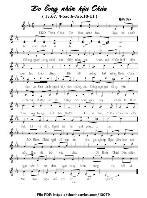 Do lòng nhân hậu Chúa - Quốc Vinh - trang 1