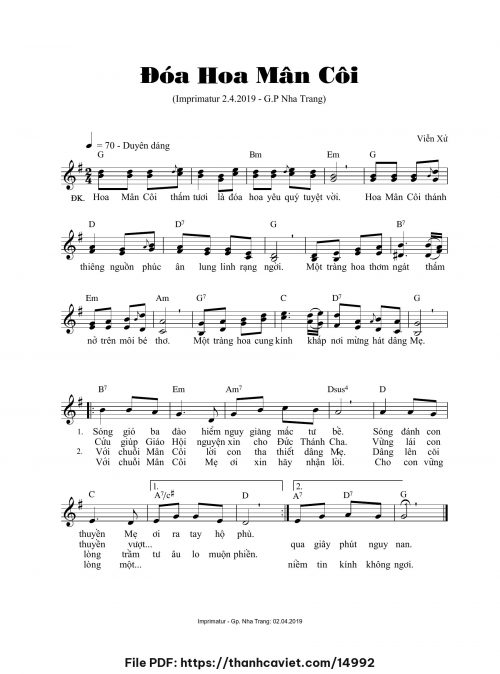 Đóa hoa Mân Côi - Viễn Xứ - trang 1