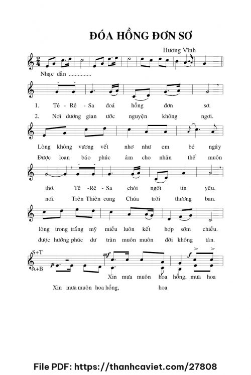 Đóa hồng đơn sơ - Hương Vĩnh - trang 1
