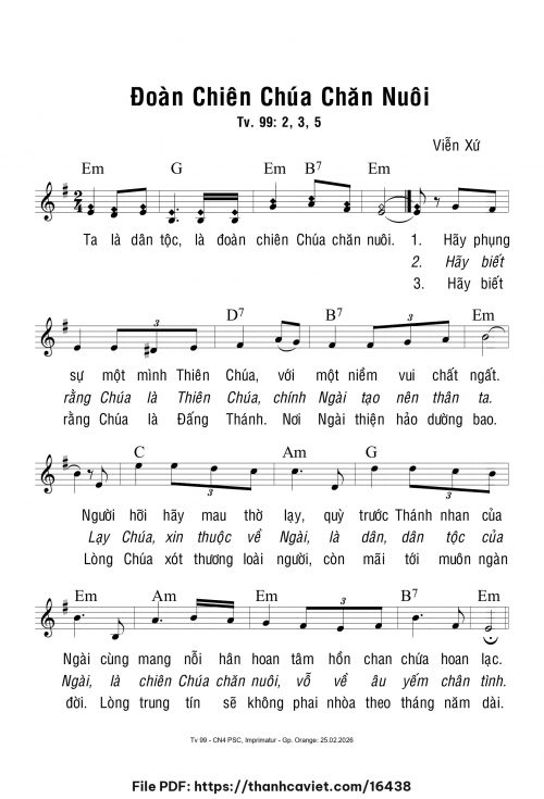 Đoàn chiên Chúa chăn nuôi - Viễn Xứ - trang 1