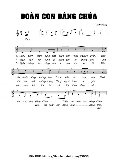 Đoàn con dâng Chúa - Viết Chung - trang 1
