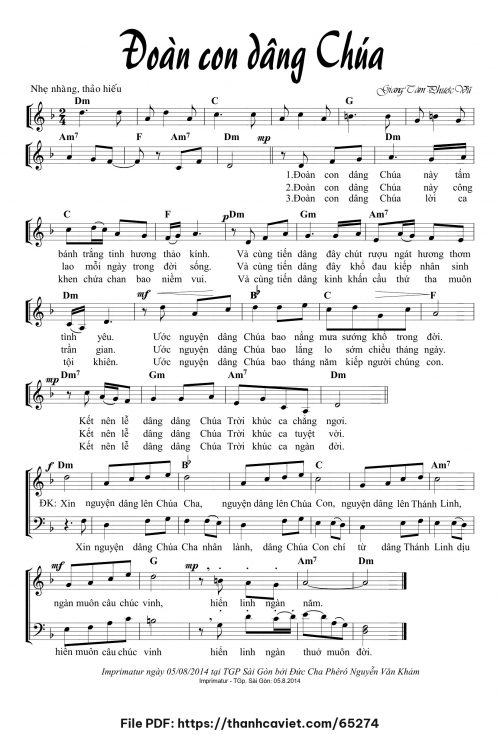 Đoàn con dâng Chúa - Lm. Giang Tâm - trang 1