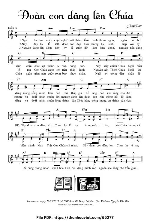 Đoàn con dâng lên Chúa - Lm. Giang Tâm - trang 1