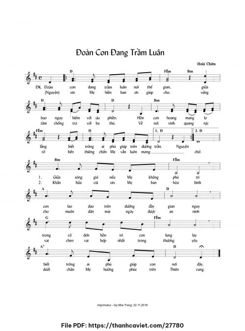 Đoàn con đang trầm luân - Hoài Chiên - trang 1