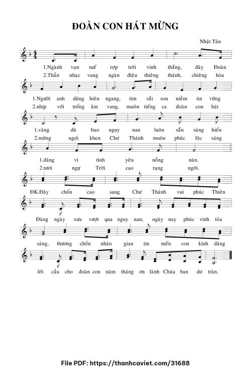 Đoàn con hát mừng - Nhật Tân - trang 1