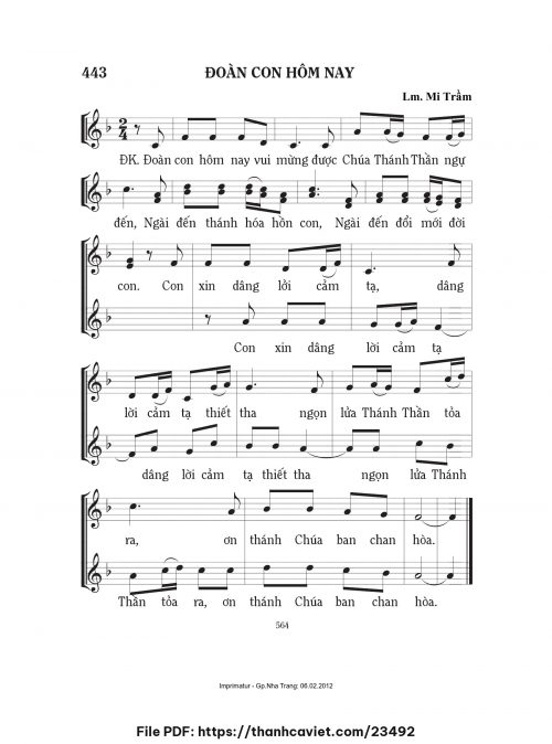 Đoàn con hôm nay - Lm. Mi Trầm - trang 1