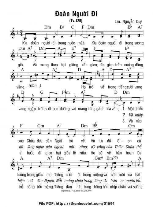 Đoàn người đi - Lm. Nguyễn Duy - trang 1