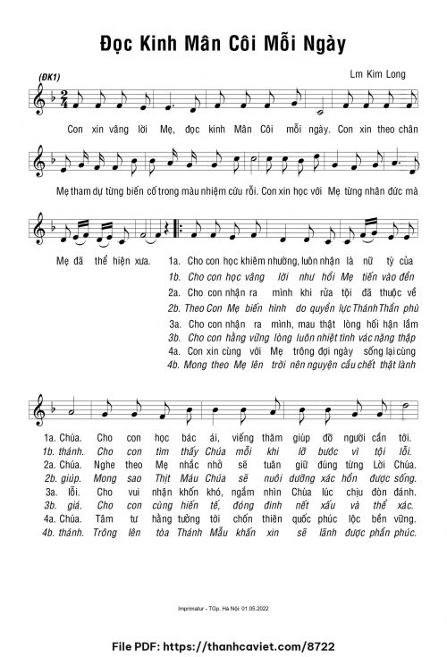 Đọc Kinh Mân Côi mỗi ngày - Lm. Kim Long - trang 1