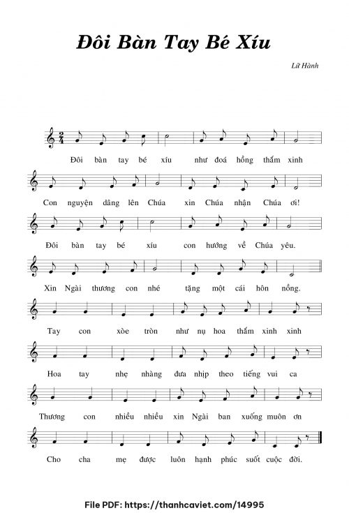 Đôi bàn tay bé xíu - Lữ Hành - trang 1