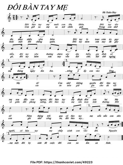 Đôi bàn tay mẹ - Hà Xuân Huy - trang 1