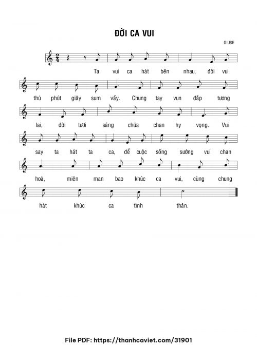 Đời ca vui - Giuse - trang 1