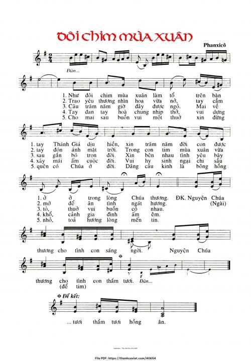 Đôi chim mùa xuân - Phanxicô - trang 1