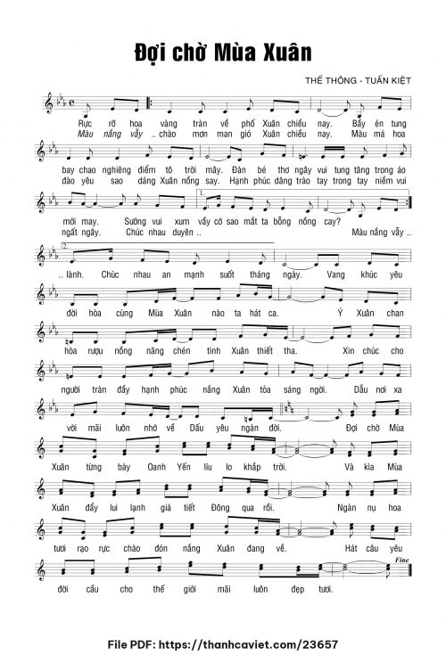 Đợi chờ mùa xuân - Thế Thông - Tuấn Kiệt - trang 1