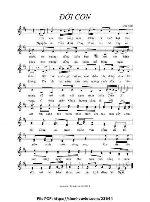 Đời con - Đức Khải - trang 1