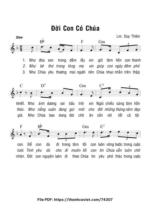 Đời con có Chúa - Lm. Duy Thiên - trang 1