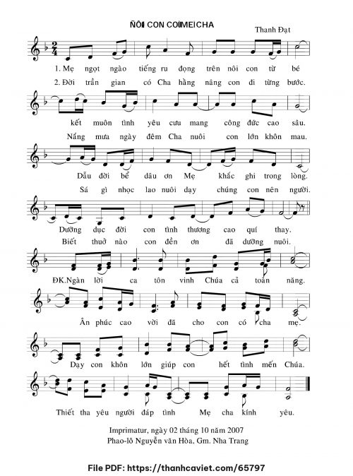 Đời con có mẹ cha - Thanh Đạt - trang 1