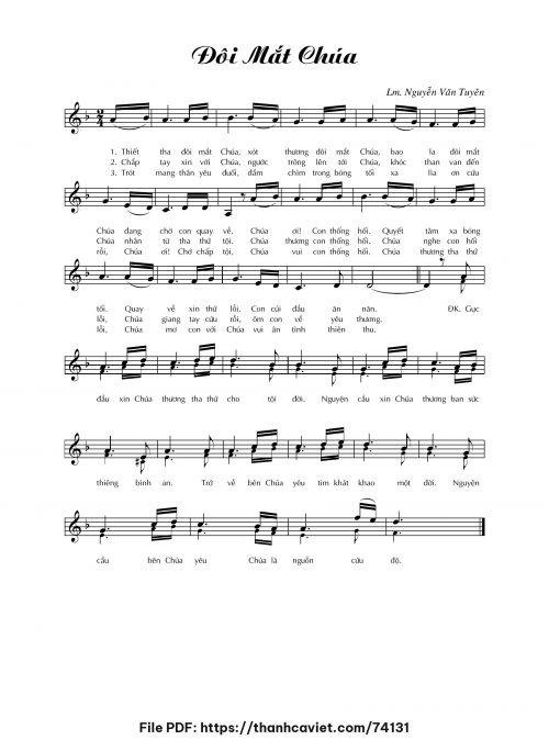 Đôi mắt Chúa - Lm. Nguyễn Văn Tuyên - trang 1