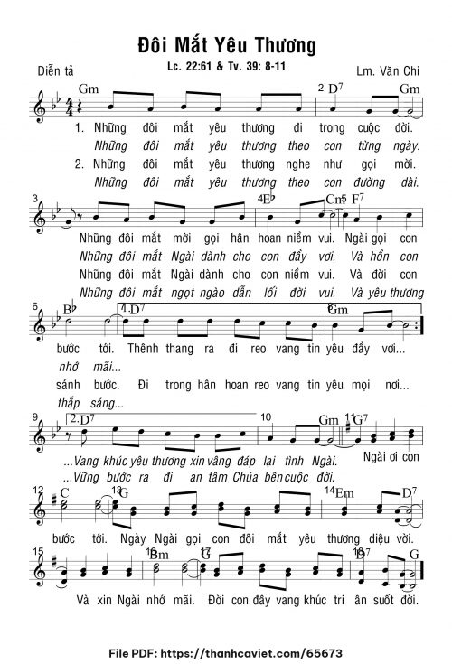 Đôi mắt yêu thương - Lm. Văn Chi - trang 1
