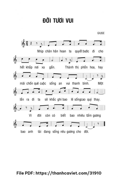 Đời tươi vui - Giuse - trang 1