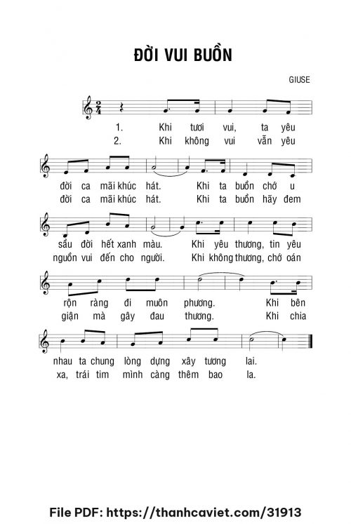 Đời vui buồn - Giuse - trang 1