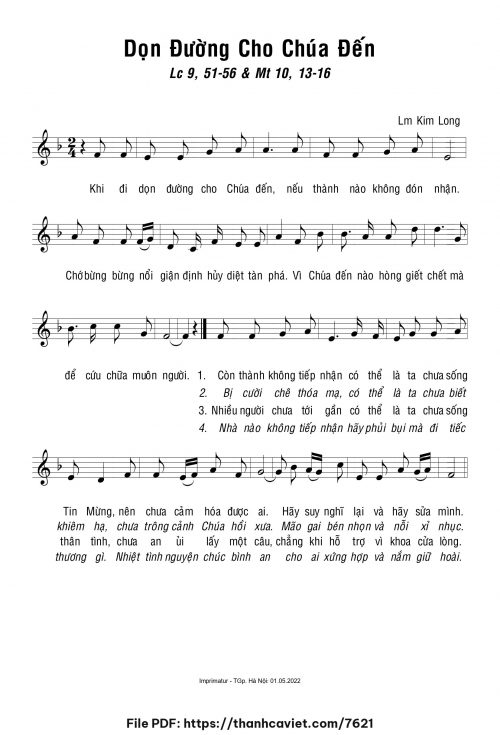 Dọn đường cho Chúa đến - Lm. Kim Long - trang 1