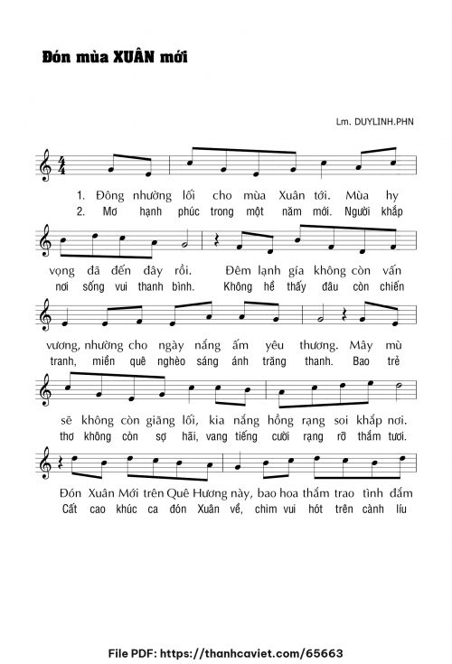 Đón mùa xuân mới - Lm. DUYLINH.PHN - trang 1