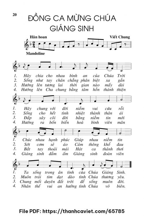 Đồng ca mừng Chúa Giáng Sinh - Viết Chung - trang 1