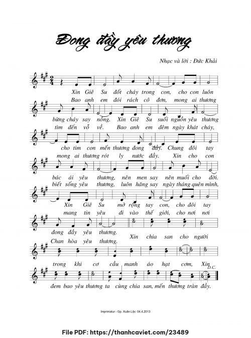 Đong đầy yêu thương - Đức Khải - trang 1