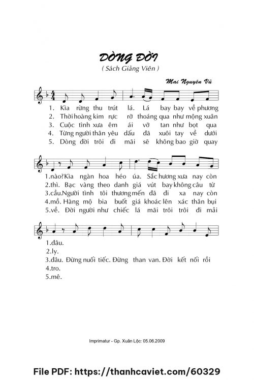 Dòng đời - Mai Nguyên Vũ - trang 1