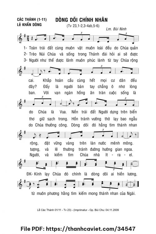 Dòng dõi chính nhân - Lm. Bùi Ninh - trang 1