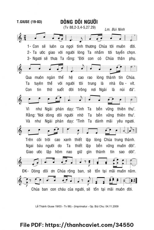 Dòng dõi Người - Lm. Bùi Ninh - trang 1