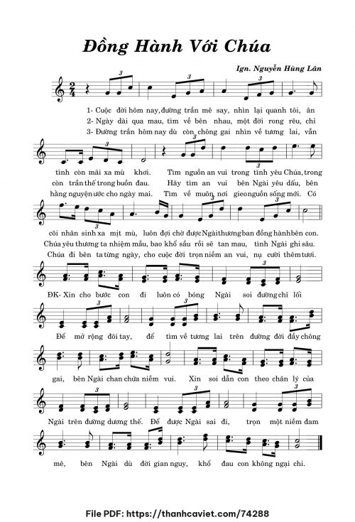 Đồng hành với Chúa - Nguyễn Hùng Lân - trang 1