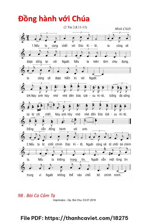 Đồng hành với Chúa - Lm. Minh Chiết - trang 1