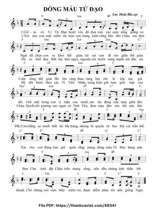 Dòng máu Tử Đạo - Lm. Hoài Bắc, OP - trang 1
